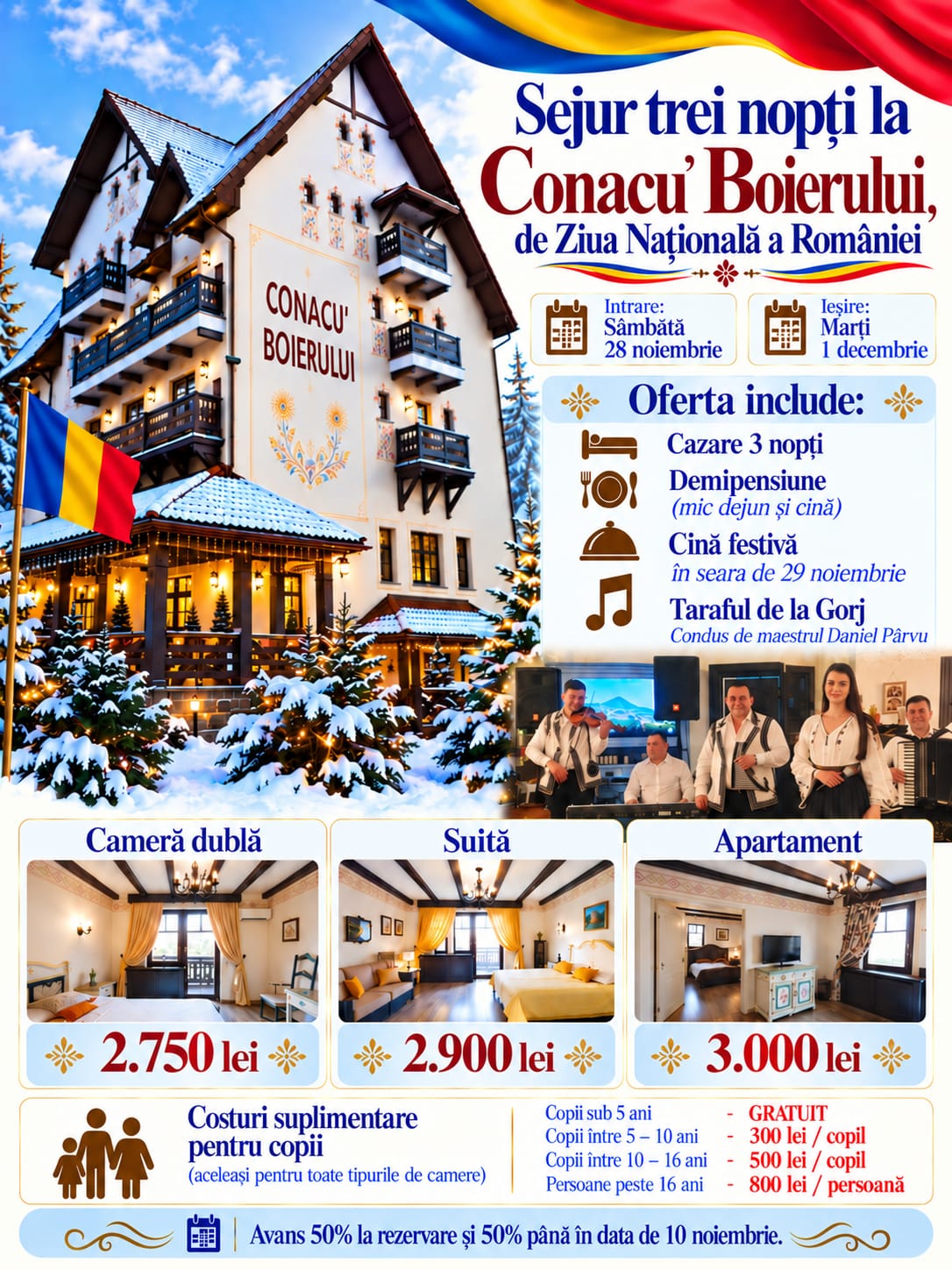 Sejur 1 Decembrie in Oltenia, la Conacu' Boierului